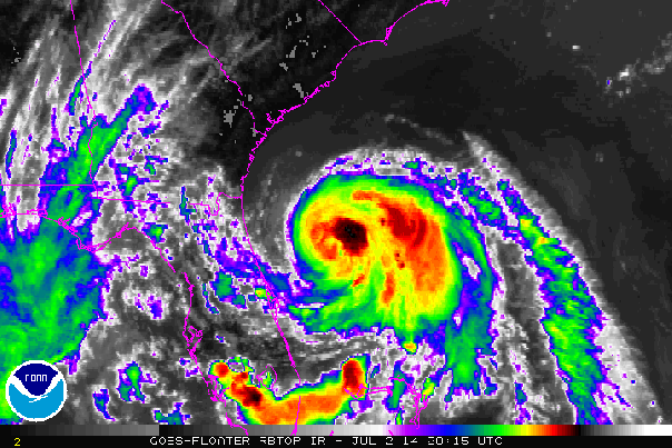 070214 TS Arthur 1145pm Sat