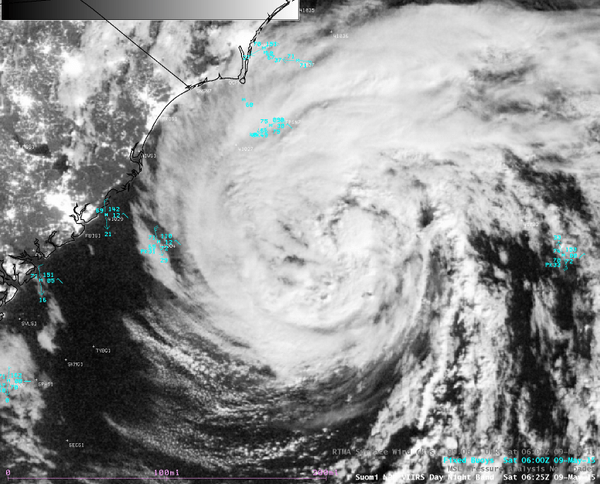 Day-Night Band VIIRS imagery from overnight on the 9th of May. 