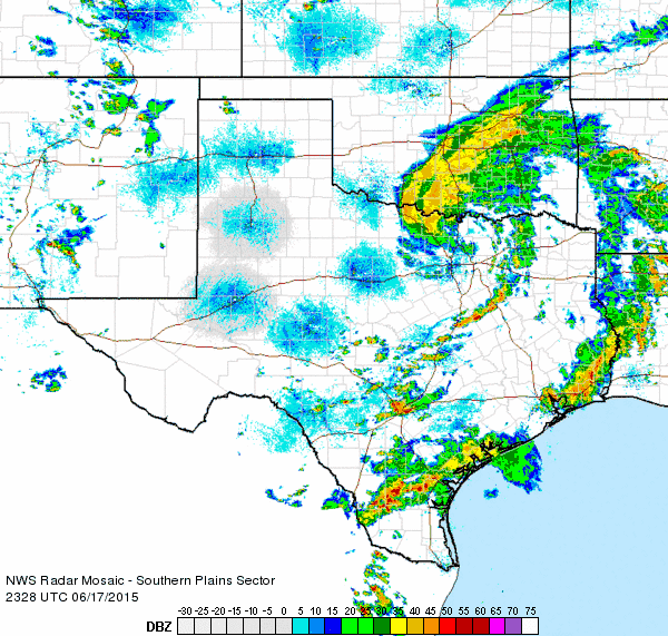 Texas radar loop. Courtesy of the NWS. 