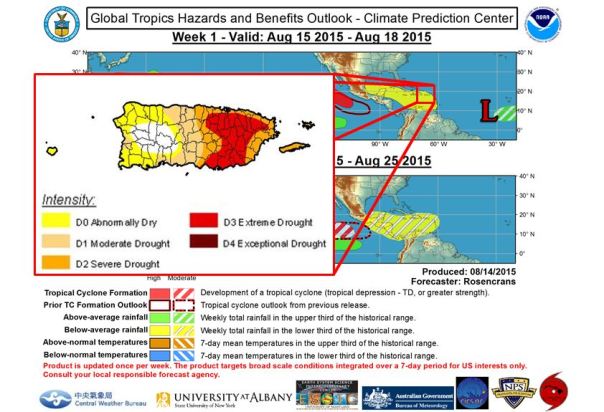Drought Monitor and Hazards Outlook released during the last week