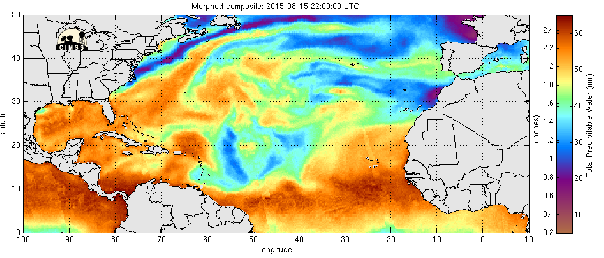 Total precipitable water over the last 72 hours/CIMSS