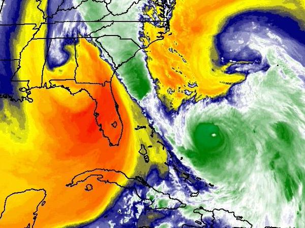 Water Vapor during the early afternoon of 03 October